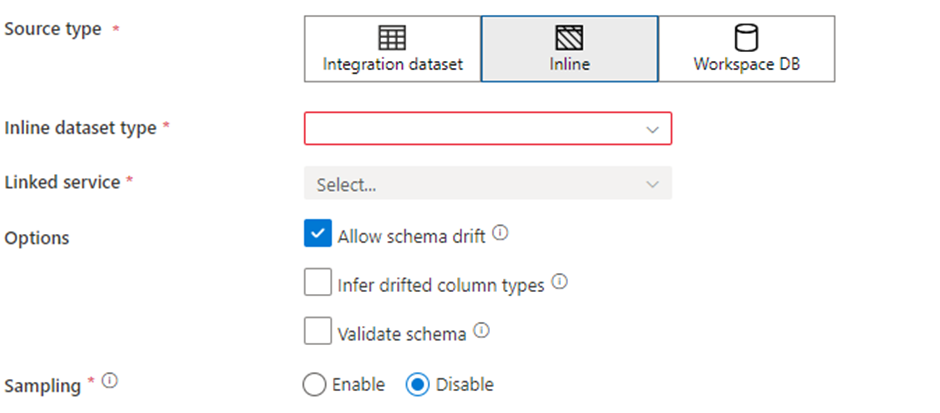 Inline data Set